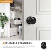 KNOBWELL 2 Pack Black Closet Door Knobs Dummy Door Knob, Individual Dummy Door Knob Single Side, Matte Black Interior Door Knobs, Easy Installation