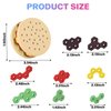 Montessori Toys for 3 Year Old Boys Girls,Toddlers Sensory Toys,Baby Wooden Educational Learning Toys,Hamburger Puzzles for Preschool Kids Birthday Gifts