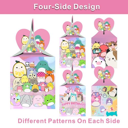 12pcs Cute Animal Party Favor Gift Boxes for Kids Birthday Party Decorations Party Supplies