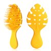 CANDYBRUSH Hair Brush for Kids Toddler Girls Extremely Soft TPEE for Fine Hair Detangling Leaf Form Vented Brushes Mood-Boosting Hairbrush with Mango Scented Orange Small