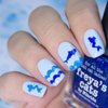 Whats Up Nails - Shark Vinyl Stencils for Nail Art Design (1 Sheet, 20 Stencils)