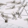 Twdrer 100PCS Hairdressing Double Prong Pin Curl Clips, Curl Setting Section Hair Clips Metal Alligator ClipsHairpins For Hair Bow, Hair Extensions, Hair Salon, Barber, Stylist (1.8", Silver)