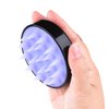 GOO GOO Scalp Massager Shampoo Brush, Scalp Scrubber with Soft Silicone Bristles for Dandruff Removal, Scalp Massager for Women Men Kids, Black Purple