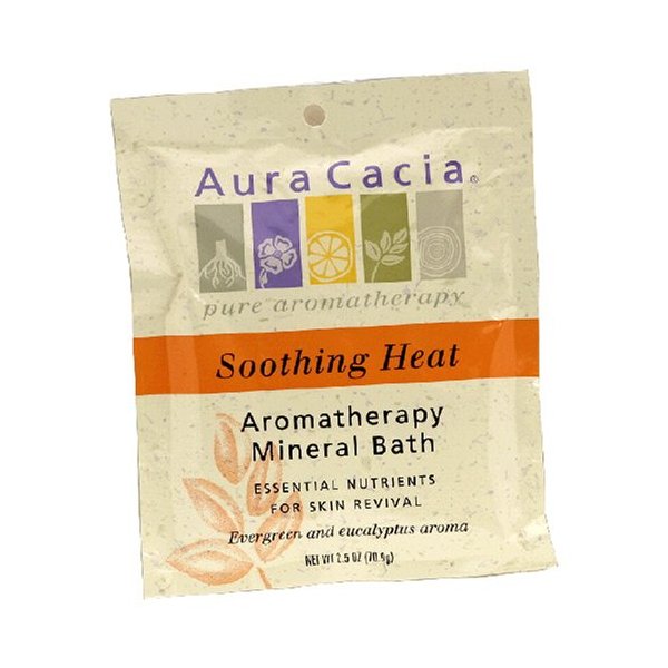 Aura Cacia, Aromatherapy Mineral Bath, Soothing Heat, 2.5 oz