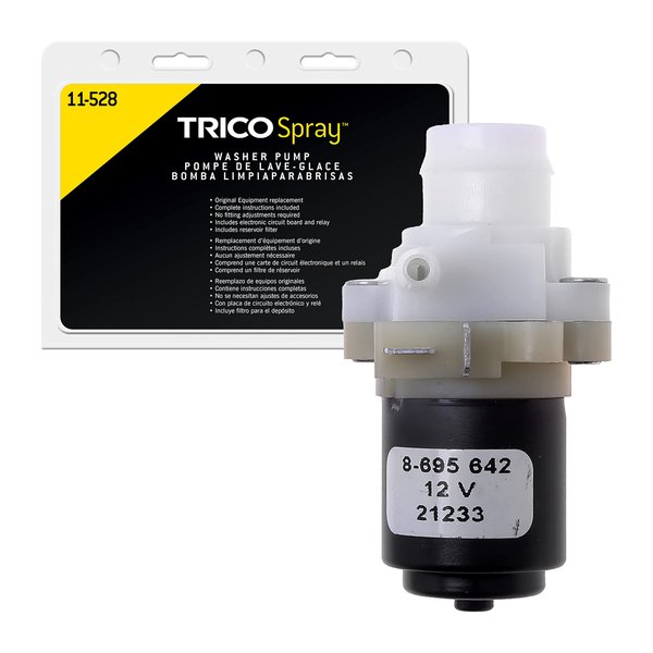 TRICO Spray Windshield Washer Pump (11-528) Fits Select Chrysler, Dodge, Jeep, and Plymouth Model Years