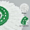 Reusable Mop Head Replacement for Libman Tornado Spin Mop Thick Microfiber Spin Mop Refill Heads for Libman Tornado Spin Mop System, Easy to Replace and Machine Washable, Wet Dry Clean (White, 3 Pack)
