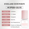 JoMay Eyelash Extension Glue Extra Strong 0.3 Sec Dry Retention – 10-12 Weeks Waterproof Anti-Oil Almost Non-irritating Black Lash Glue Only Professional Use Never for DIY/Cluster Lashes (5ML,Black)
