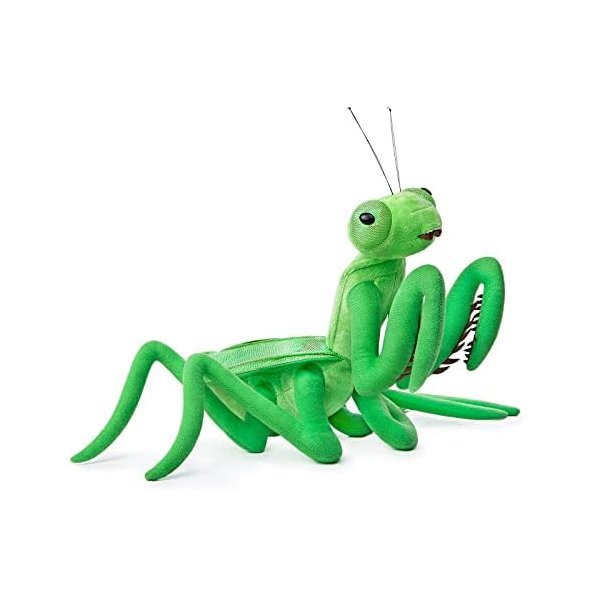 ZHONGXIN MADE Simulation Green Big Sword Mantis Plush Toy, Soft Mantis Stuffed Animal, 14 inch Soft Toy for Kids