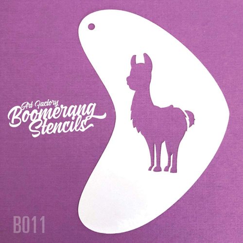 Art Factory Boomerang Stencil - Llama, Reusable Face Painting Stencil, Great for Fairs, Carnivals, Party & Halloween