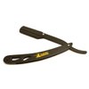 Classic Samurai CS-102 Matte Black Folding Straight Razor, Shavette with 100 Count Single Edge Razor Blades (Black)