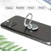 [2 Pack] Round Ultra-thin Cell Phone Ring Holder Stand,360 Degree Rotation and 180 Degree Adjustable Finger Ring Kickstand with Polished Metal Phone Grip (Silver)