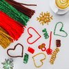 WIWAPLEX 200pcs 12" X 6mm Glitter Tinsel Creative Arts Chenille Stems Sparkle Pipe Cleaners for DIY Craft Projects (Red)