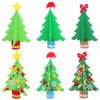 Aneco 12 Kits DIY Foam Christmas Tree Crafts Including Foam Christmas Tree Assortment Christmas Foam Stickers for Christmas DIY Home Activities