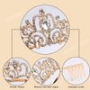 Araluky Crystal Tiara Crown Headband Princess Elegant Tiara with Combs for Women Young Ladies Bridal Wedding Prom Birthday Party, Gold