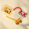 Baby Food Grade Silicone Carrier Vehicle Teether Toy with One Piece Design Pacifier Clip Holder,Teething Pain Relief Toys Gift Set for 3 Months+ Boys and Girls,Freezer Safe,BPA Free. (Fire Truck)