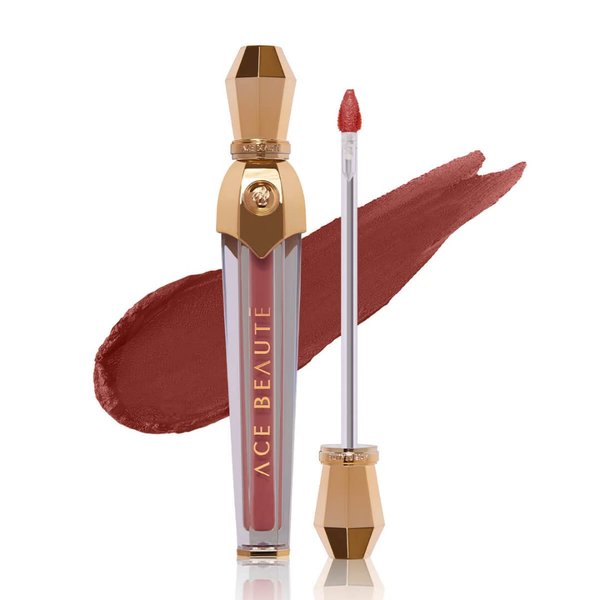 Ace Beauté Pout Perfect Liquid Lipstick Matte Long Lasting Non Sticky High Impact Color-Shero (Brick Red)