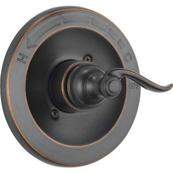 Delta Faucet Windemere 14 Series Single-Function Shower Handle Valve Trim Kit, Oil Rubbed Bronze BT14096-OB (Valve Not Included)