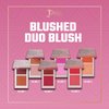 Juvia's Place Blushed Duo Blush Volume5 - Two Tone Pigmented Buildable Pressed Mineral Powder - Rosy Natural Cheeks Matte Fresh Finish for All Skin Color