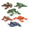 Wildlife Animal Frog Model Playsets 6 PCS Mini Frog Figures Figurine Family Party Favors Supplies Cake Toppers Set Toys for 5 6 7 8 Years Old Boys Girls Kid Toddlers