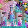 24 Pcs Mermaid Birthday Decorations Felt Table Centerpiece Under the Sea Party Decorations Supplies for Ocean Theme Little Mermaid Birthday Party Baby Shower