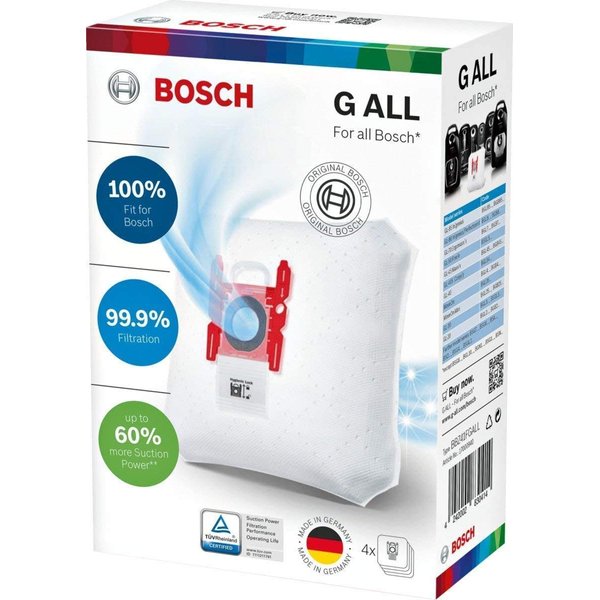 Bosch Part#462544 - Genuine Type G MEGAfilt SuperTEX Vacuum Bag (BBZ51AFG2U) - Fits Bosch Compact Series and Formula Series Vacuums - 5/Package