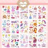 VIWIEU Kids Princess Temporary Tattoos Bulk Glow in the Dark 15 Sheets, Girls Luminous Birthday Party Favor Gift, Children Body Decorations Piñata Fillers - Castle, Princess, Butterfly, Dress Tattoos