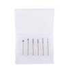 MZCMSL Russian Cuticle Drill Bit Set with Case,6pcs Cuticle Remover Bits (Needle,Ball,Flame,Cylinder,Tapered),Diamond Nail Bit Stone Bit