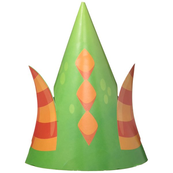8-Count Child-Sized Party Hats with Cutouts, Dragons