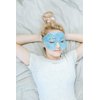 PerfeCore Eye Mask Get Rid of Puffy Eyes Migraine Relief, Sleeping, Travel Therapeutic Hot Cold Compress Pack with Cover Gel Beads, Spa Therapy Wrap for Sinus Pressure Face Puffiness Headaches Blue