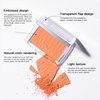 MAEPEOR Embossed Blush 6 Colors Smooth Blendable Face Blush Long-Lasting Natural Look Blush Powder Blush for Cheeks (01 Pink)