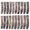 Kirozanny 12pcs Art Fake Temporary Tattoo Sun Protection Compression Arm Sleeves Temporary Tattoo Arm Sleeves(random color)