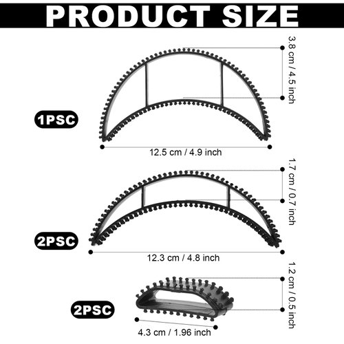 5pcs Bump it Hair Accessory, 3 Types Fluffy Hair Bump Hair Bump Clip Bumpits for Hair Hair Style Tool for Volume for Women Girls