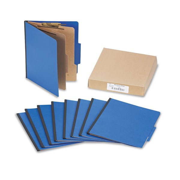 ACCO Presstex Colorlife Classification Folders, Letter, 6-Section, Dark Blue, 10/Box (15663)