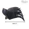 Parcelona French Paw Grey Black Streaks Wide Side Slide In Jaw Yoga Hair Claw Clip