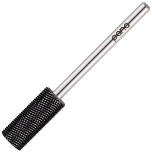 USA PANA Professional 3/32" Shank Size - Flat Top Small Barrel Carbide Bit - 5X Coarse Grit to Extra Fine Grit - Gold, Silver, DLC Black - Nail Drill Bit for Dremel Machine (Extra Fine, DLC Black)
