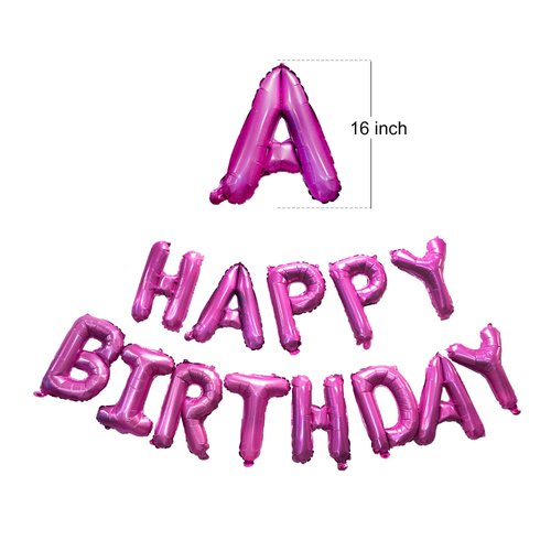 Rose Pink Happy Birthdays Banner - GREATRIL Party Decorations for Birthdays/Unicorn/Mermaid/Butterfly/Bachelorette Happy Birthdays Letters