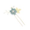 4pcs pearl floral leaf hair accessories Wedding Hair Comb Flower Hair Comb Set Rhinestone Pearl Hair Clips Wedding Hair Accessories for floral hair clip Brides bridal hair comb (Green)