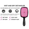 ALINEX Wet & Dry Vented Detangling Hair Brush - Hair brush for All type of Hairs with Black Pink Constrast -Hair Brush Man and Woman,Ultra-soft Tangles Hair Brush