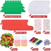FEQO 835 Pcs Christmas Foam Stickers for Crafts Christmas Tree Foam Craft Snowman Boots Sticker Glitter Stickers Wiggle Googly Eyes Watercolor Pens and Rhinestone for Chrsitmas Crafts