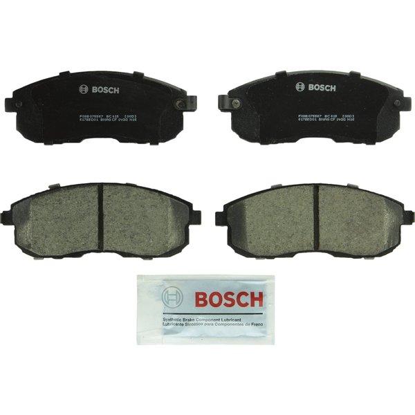 BOSCH BC815 QuietCast Premium Ceramic Disc Brake Pad Set - Compatible With Select Infiniti G20, G35, I30; Nissan Altima, Cube, Maxima, Sentra, 350Z; FRONT