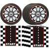 40PCS Hot Car Party Supplies Happy Birthday Dinnerware Disposable Racing Car Race Track Party Favors Plates and Napkins Sets for Kids Boys Birthday Racing Sports Serves 20