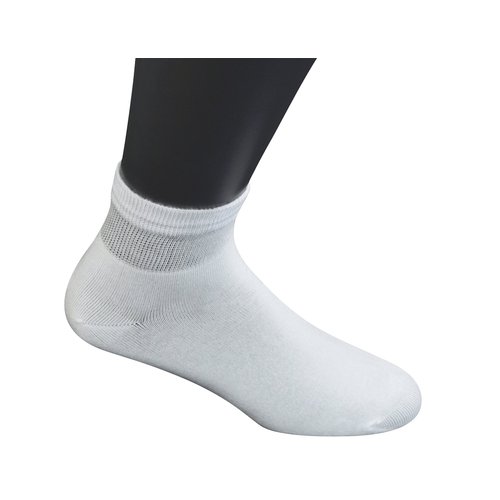 Yomandamor Men's 6 Pairs Combed Cotton Diabetic Ankle Socks with Seamless Toe and Non-Binding Top