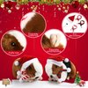 Vinsot 3 Pieces Christmas Plush Guinea Pig Stuffed Animal with Santa Hat and Scarf Cute Realistic Guinea Pig Toys for Boys Girl, 8 inch