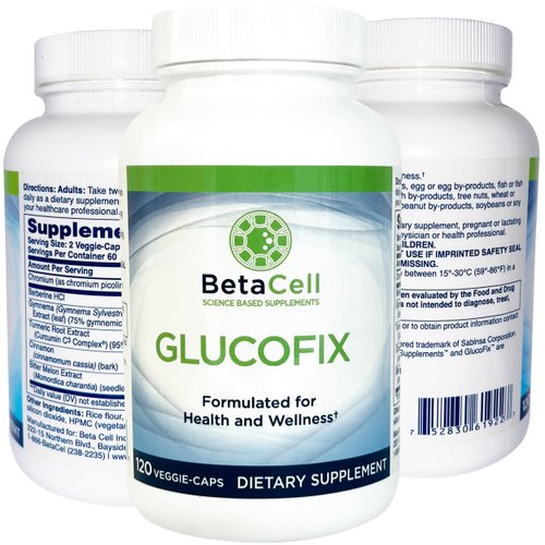 BETACELL Glucofix - Berberine Supplement - Herbal Supplement with Cinnamon, Gymnema, Berberine, Bitter Melon, and Turmeric - 120 Capsules