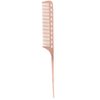 Rose Gold Comb,Tail Pin Tail Comb, Portable Rat Tail Comb Aluminum Pintail Comb Hair Barber Comb Teasing Combs For Men (3 Pack) (Rose Gold)