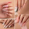 Beetles Gel Polish Nail Art Rhinestones Glue Set, 120+3456 Pcs Crystal Glass AB Rhinestone Gems & Nail Gem Glue For Nails Decoration with Nail Rhinestone Nail Brush Holiday Party Nail Design for Girls
