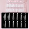 LIONVISON Coffin Nails Tips Long: No C Curve GuideLines Nail Tips for Acrylic Nails, Full Cover Press on Nail tips, Full Matte Fake Nail Extension Tips for Beginners DIY Nail Salon, 12Sizes, 240PCS