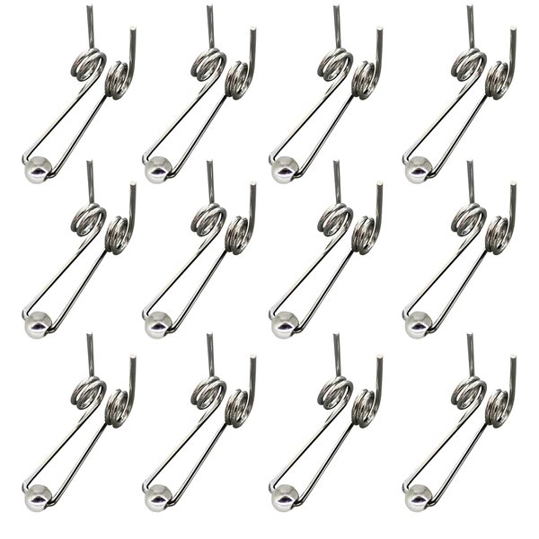 ZZXLLRO 16Pcs Curling Iron Double Torsion Spring Wire, Diameter 1.2mm Perm Rods Stainless Steel Hair Curling Replacement Accessories (Total Length: 30MM)