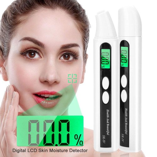 Sonew Digital Skin Detector Portable Facial Oil Content Analyzer LCD Display Skin Care Tester Detector Face Care Monitor(White)