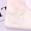 200 PCS/100 Pairs 925 Sterling Silver Plated Earring Hooks Hypoallergenic Silver Ear Wires Fish Hooks with 100 PCS Clear Silicone Earring Backs and 100 PCS Jump Rings for DIY Jewelry Making